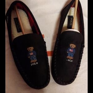 NIB-Ralph Lauren American Flag Declan Loafers/Slippers-Black-8 D
